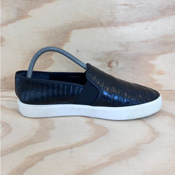 Vince - Preston Croc-Embossed - Slip-On Sneakers - Black - Women's - 8.5M - Picture 5 of 9